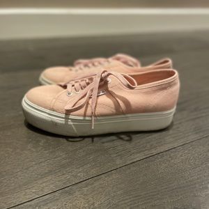 Pink High Top Superga Sneakers